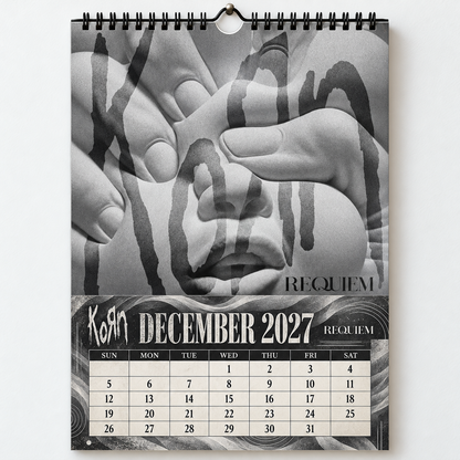 2027 Korn Album Cover Wall Calendar – Nu Metal Rock Music Calendar, Alternative Metal Band Decor, Nostalgic Gift for Korn Fans