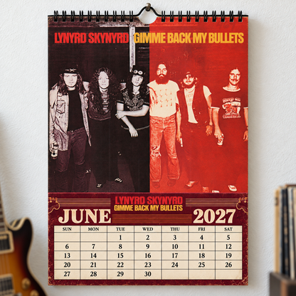 Lynyrd Skynyrd 2027 Wall Calendar - Album Cover Collage & Southern Rock Discography Art | Premium Classic Rock Fan Gift & Hanging Decor
