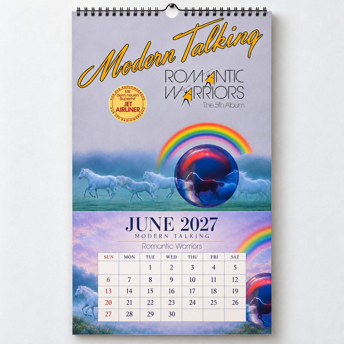 Modern Talking 2027 Wall Calendar - Album Cover Collage & Euro Disco Discography Art | Premium Pop Fan Gift & Hanging Decor