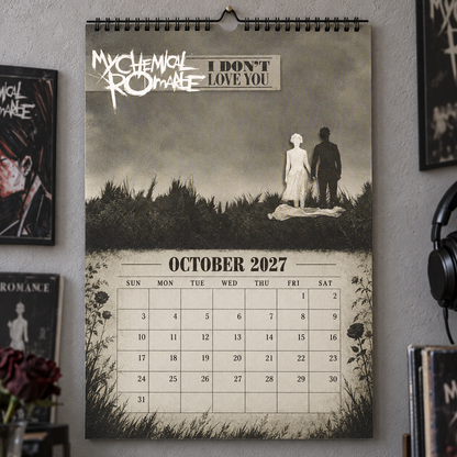 My Chemical Romance 2027 Album Covers Wall Calendar - Emo Rock Album Art Poster Calendar, Rock Music Fan Holiday Gift