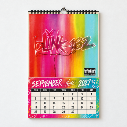Blink-182 2027 Album Covers Wall Calendar - Pop Punk Album Art Poster Calendar, Rock Music Merchandise Fan Holiday Gift