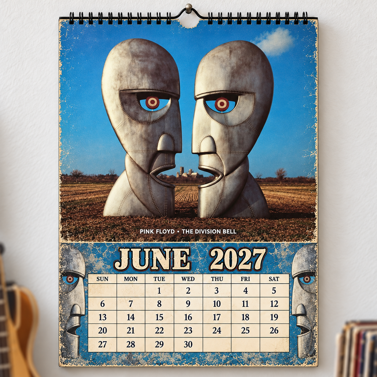 Pink Floyd 2027 Wall Calendar - Album Cover Collage & Prog Rock Discography Art | Premium Classic Rock Fan Gift & Hanging Decor