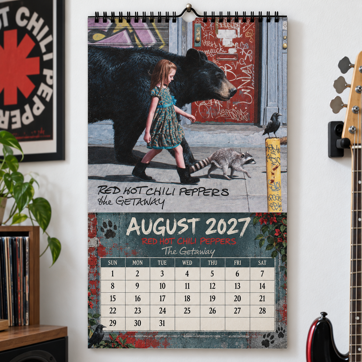 Red Hot Chili Peppers 2027 Wall Calendar - Album Cover Collage & Funk Rock Discography Art | Premium Music Fan Gift & Hanging Decor