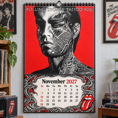 The Rolling Stones 2027 Calendar - Classic Rock Album Art and Photography Monthly Wall Calendar