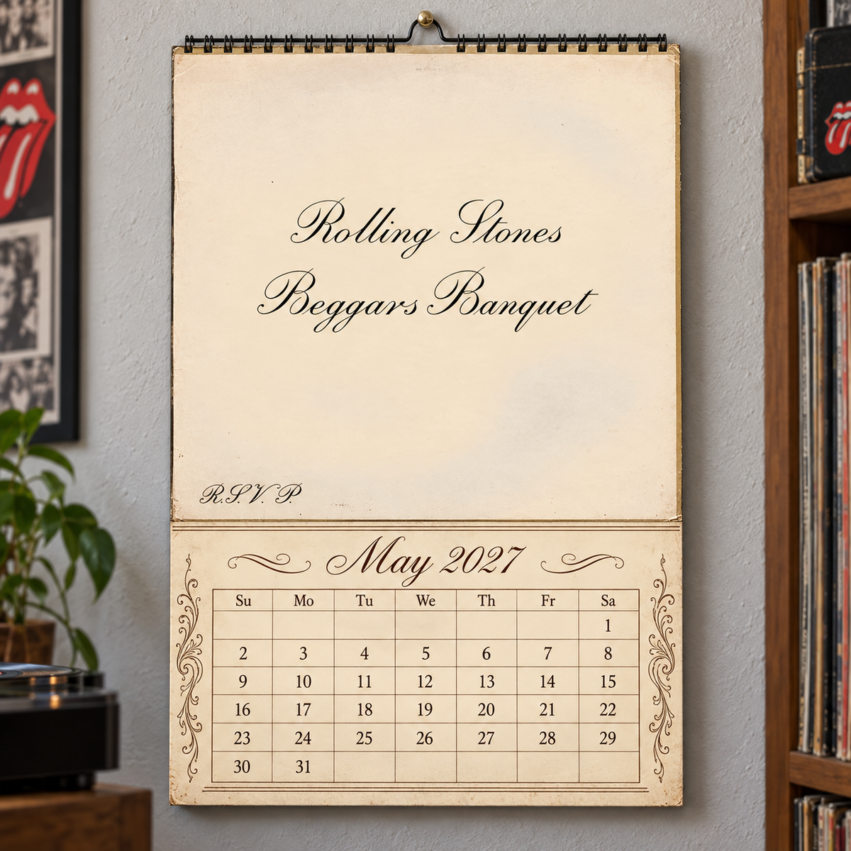 The Rolling Stones 2027 Calendar - Classic Rock Album Art and Photography Monthly Wall Calendar