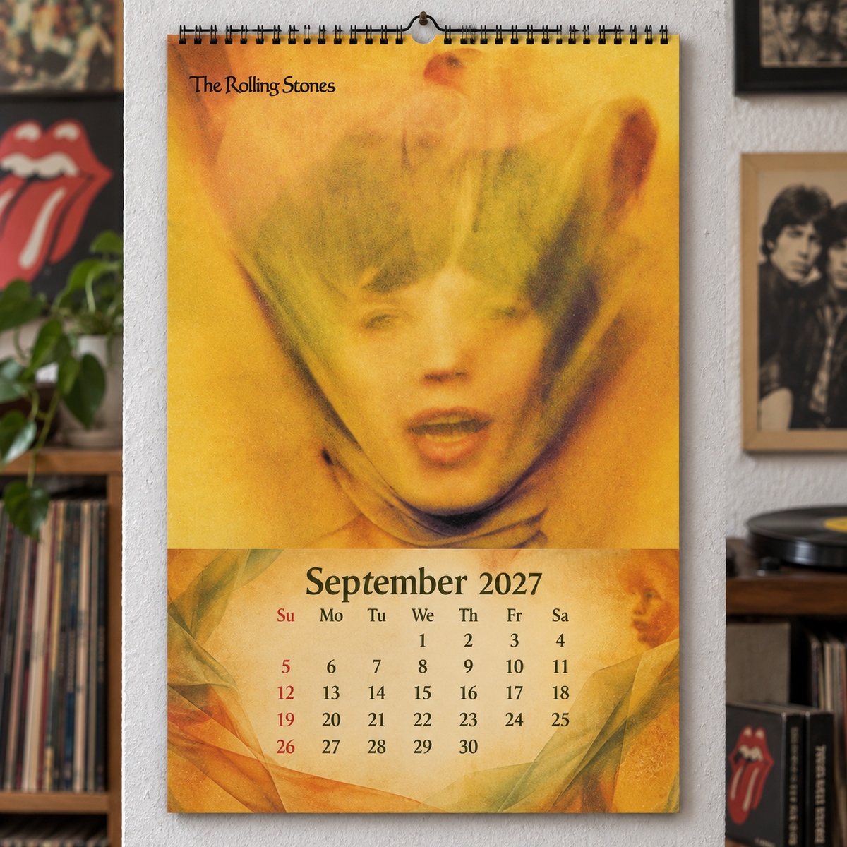 The Rolling Stones 2027 Calendar - Classic Rock Album Art and Photography Monthly Wall Calendar