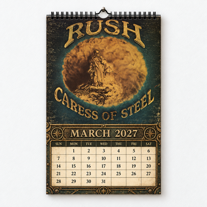 2027 Rush Album Cover Wall Calendar – Classic Progressive Rock Band Calendar, Vintage Music Memorabilia, Neil Peart Fan Gift