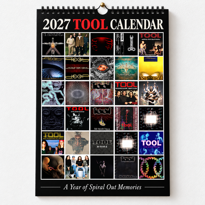 2027 Tool Album Covers Wall Calendar - Spiral Bound Vintage Psychedelic Metal Collector's Calendar - Unique Christmas Stocking Stuffer & Birthday Gift