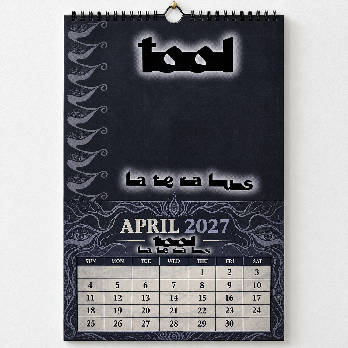 2027 Tool Album Covers Wall Calendar - Spiral Bound Vintage Psychedelic Metal Collector's Calendar - Unique Christmas Stocking Stuffer & Birthday Gift