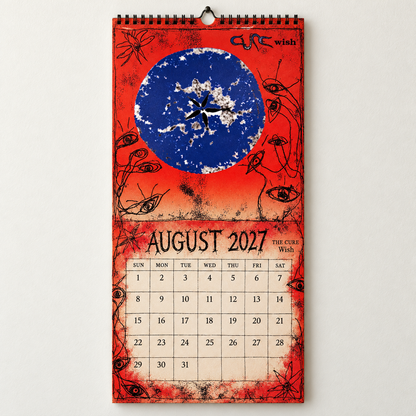 2027 The Cure Album Covers Wall Calendar - Spiral Bound Vintage Gothic Rock Collector's Calendar - Unique Christmas Stocking Stuffer & Birthday Gift