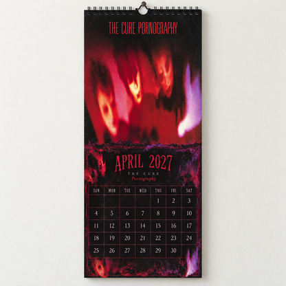 2027 The Cure Album Covers Wall Calendar - Spiral Bound Vintage Gothic Rock Collector's Calendar - Unique Christmas Stocking Stuffer & Birthday Gift