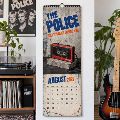 The Police 2027 Wall Calendar - Album Cover Collage & New Wave Discography Art | Rock Fan Gift & Hanging Decor