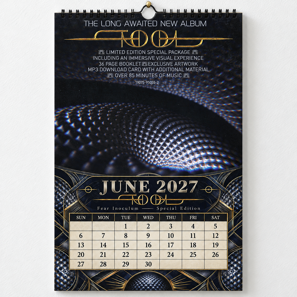 2027 Tool Album Covers Wall Calendar - Spiral Bound Vintage Psychedelic Metal Collector's Calendar - Unique Christmas Stocking Stuffer & Birthday Gift