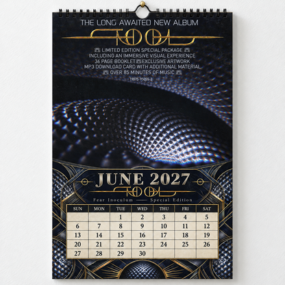 2027 Tool Album Covers Wall Calendar - Spiral Bound Vintage Psychedelic Metal Collector's Calendar - Unique Christmas Stocking Stuffer & Birthday Gift