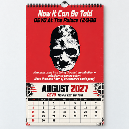 2027 DEVO Album Cover Wall Calendar – Retro 80s New Wave Music Calendar, Synth Punk Rock Band Decor, Nostalgic Gift for DEVO Fans