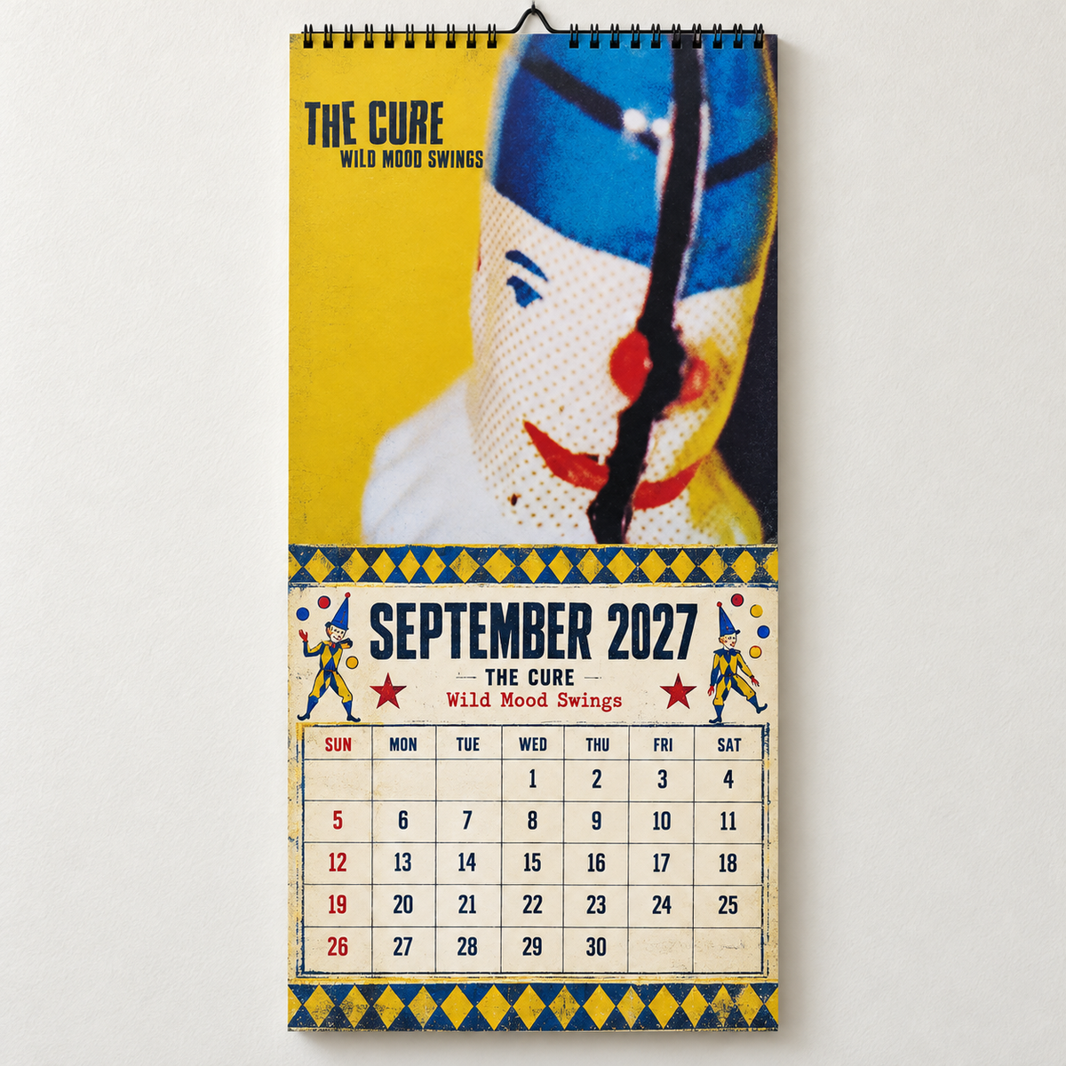 2027 The Cure Album Covers Wall Calendar - Spiral Bound Vintage Gothic Rock Collector's Calendar - Unique Christmas Stocking Stuffer & Birthday Gift