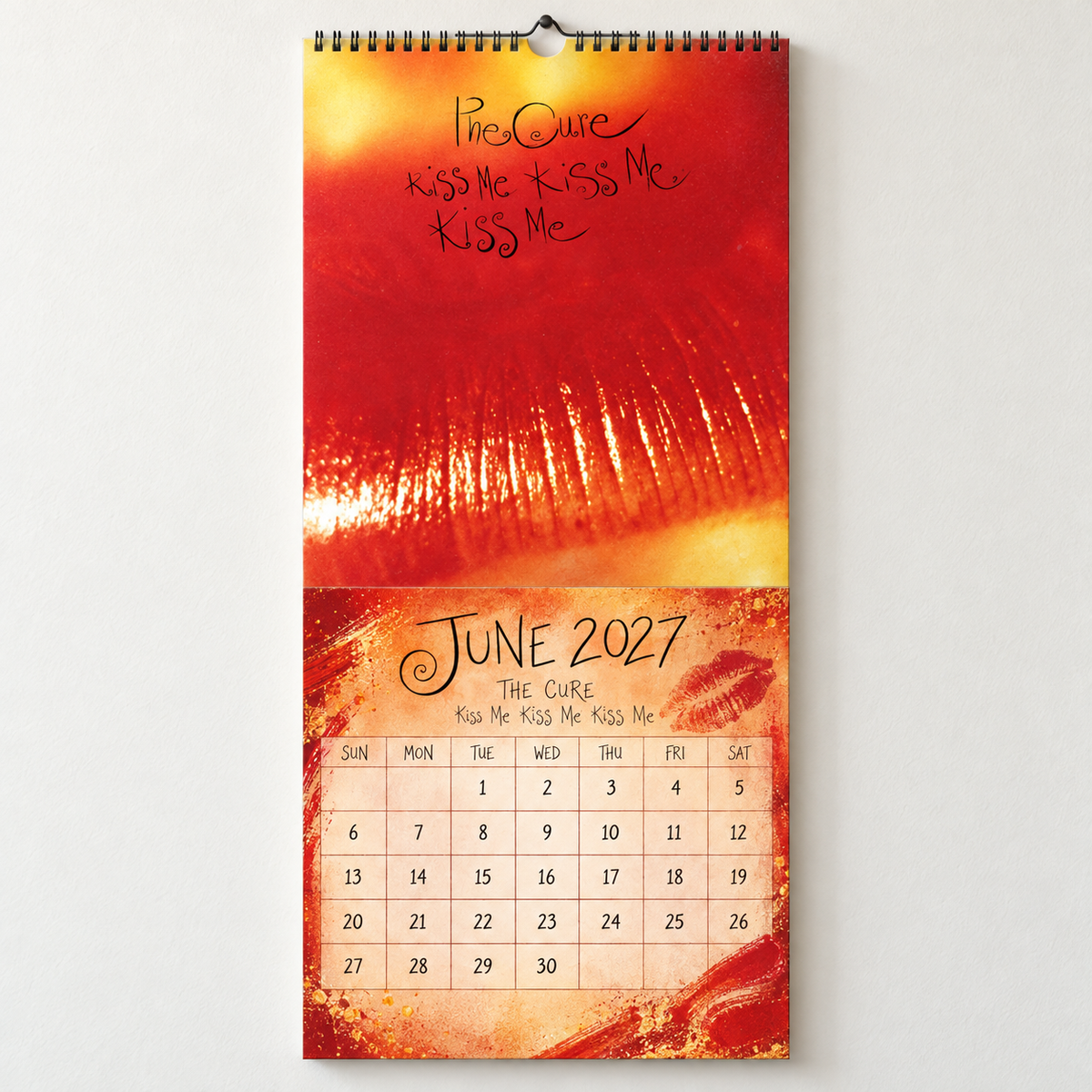2027 The Cure Album Covers Wall Calendar - Spiral Bound Vintage Gothic Rock Collector's Calendar - Unique Christmas Stocking Stuffer & Birthday Gift
