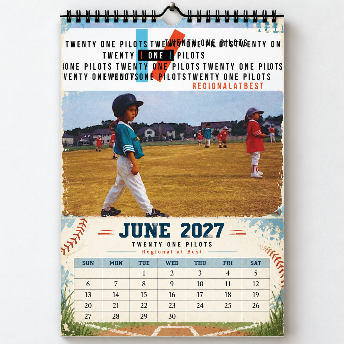 Twenty One Pilots 2027 Wall Calendar - Album Cover Collage & Alternative Rock Discography Art | Fan Gift & Hanging Decor