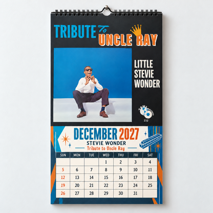 Stevie Wonder 2027 Wall Calendar - Album Cover Collage & Soul Discography Art | Premium Music Fan Gift & Hanging Decor