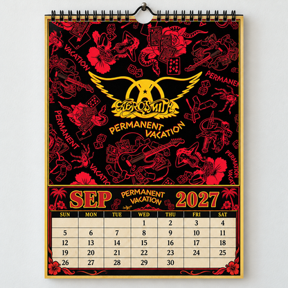 Aerosmith 2027 Rock Wall Calendar - Permanent Vacation Album Art Collector Edition, Hard Rock Music Fan Gift & Planner