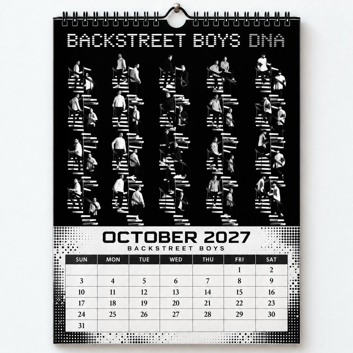 Backstreet Boys 2027 Album Covers Wall Calendar – A Year of I Want It That Way Memories, Vintage Boy Band Album Covers, 90s Pop Music Nostalgia,