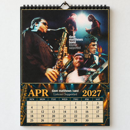 2027 Dave Matthews Band Album Covers Calendar – DMB Wall Calendar, Vintage Rock Music Collage