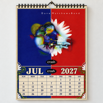 2027 Dave Matthews Band Album Covers Calendar – DMB Wall Calendar, Vintage Rock Music Collage