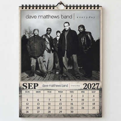 2027 Dave Matthews Band Album Covers Calendar – DMB Wall Calendar, Vintage Rock Music Collage