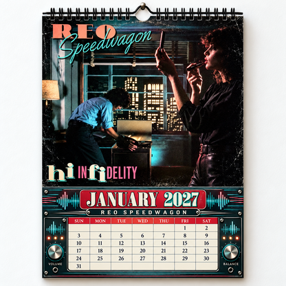 REO Speedwagon 2027 Wall Calendar - Album Cover Collage & Classic Rock Discography Art | Fan Gift & Hanging Decor