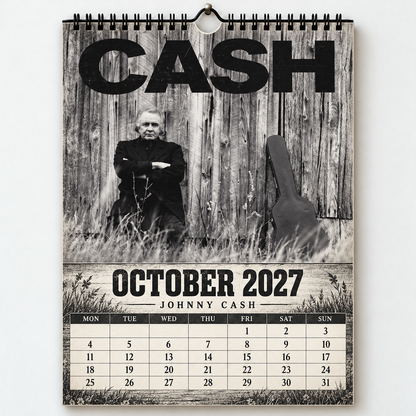 2027 Johnny Cash Album Cover Wall Calendar – Vintage Country Music Calenda,  Country Music Fan Gift