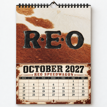 REO Speedwagon 2027 Wall Calendar - Album Cover Collage & Classic Rock Discography Art | Fan Gift & Hanging Decor