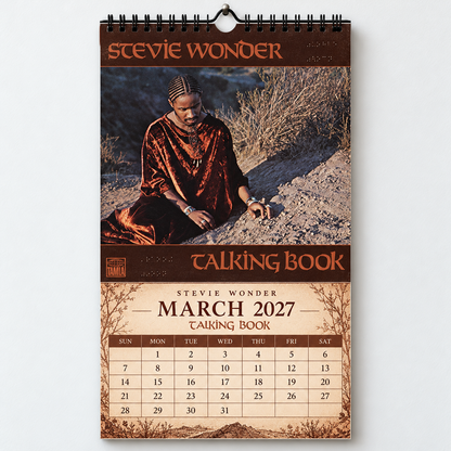 Stevie Wonder 2027 Wall Calendar - Album Cover Collage & Soul Discography Art | Premium Music Fan Gift & Hanging Decor