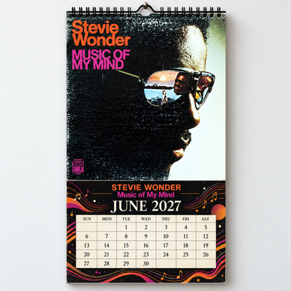 Stevie Wonder 2027 Wall Calendar - Album Cover Collage & Soul Discography Art | Premium Music Fan Gift & Hanging Decor