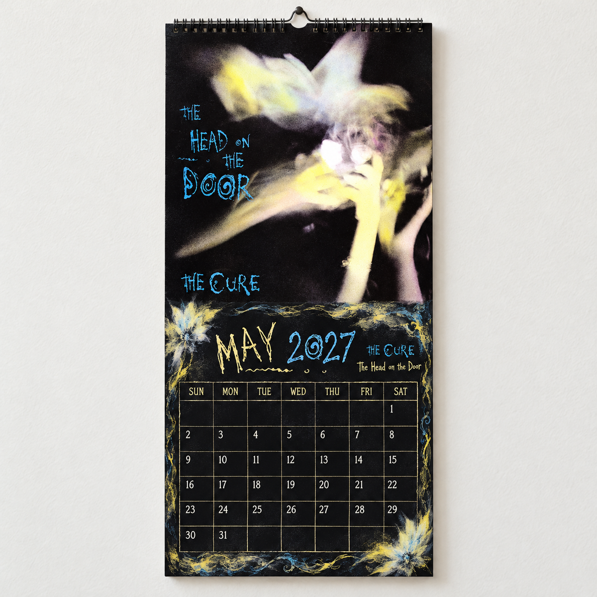 2027 The Cure Album Covers Wall Calendar - Spiral Bound Vintage Gothic Rock Collector's Calendar - Unique Christmas Stocking Stuffer & Birthday Gift