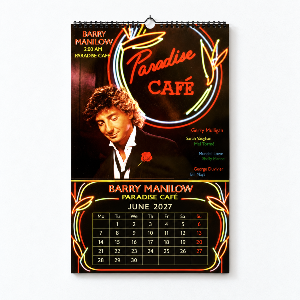 Barry Manilow 2027 Album Covers Wall Calendar - Vintage Photos & Classic Hits