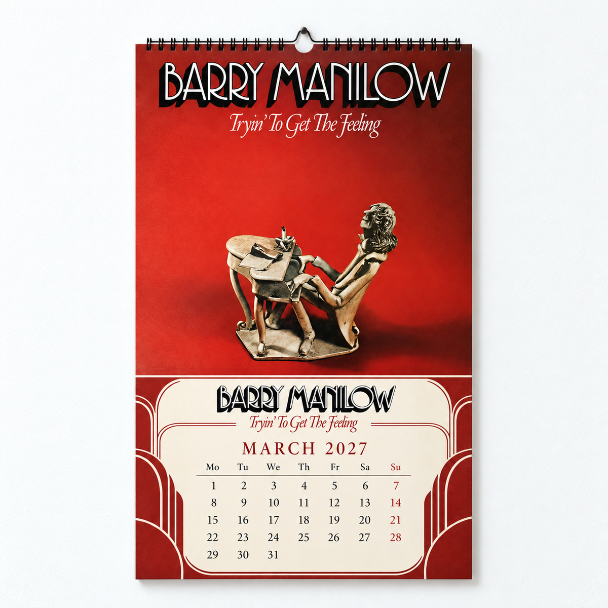 Barry Manilow 2027 Album Covers Wall Calendar - Vintage Photos & Classic Hits