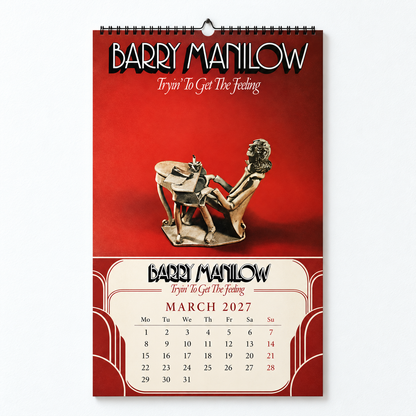 Barry Manilow 2027 Album Covers Wall Calendar - Vintage Photos & Classic Hits