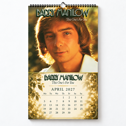 Barry Manilow 2027 Album Covers Wall Calendar - Vintage Photos & Classic Hits