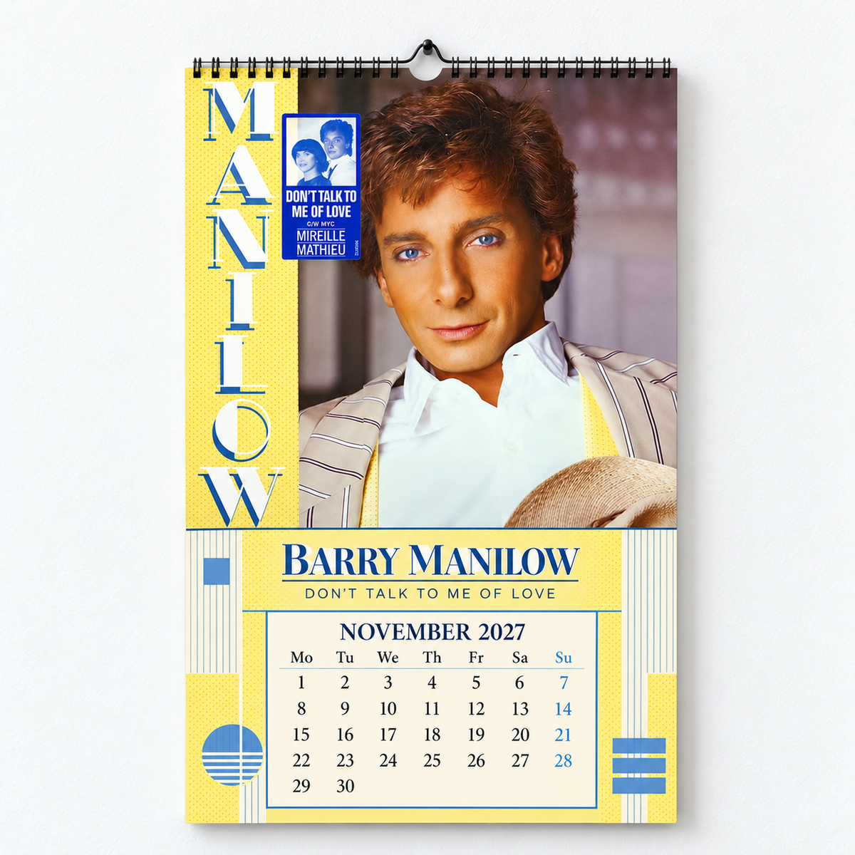 Barry Manilow 2027 Album Covers Wall Calendar - Vintage Photos & Classic Hits