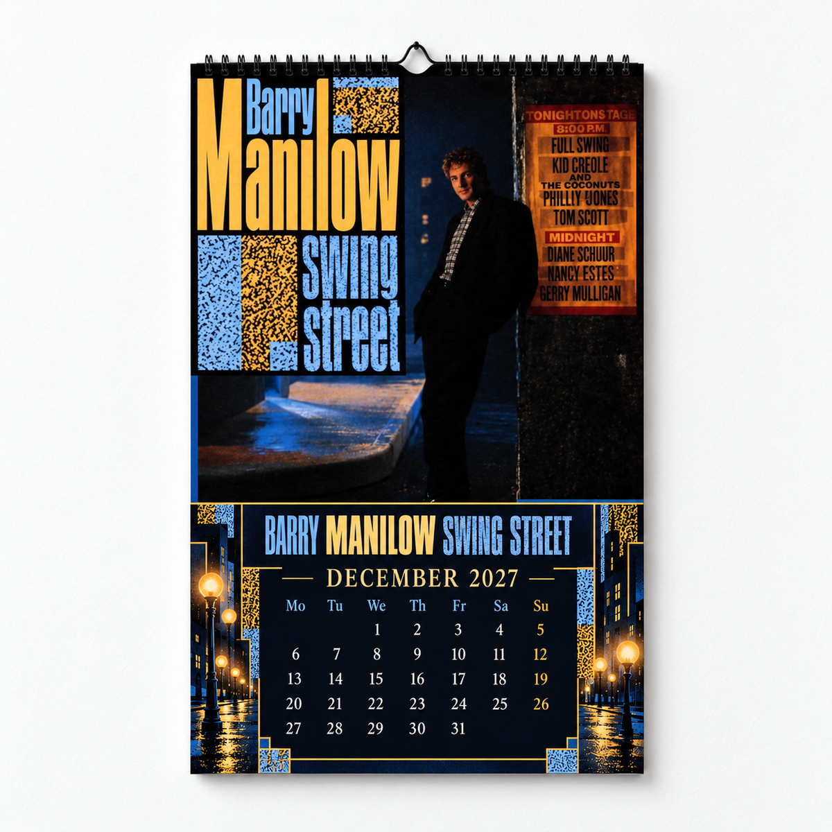 Barry Manilow 2027 Album Covers Wall Calendar - Vintage Photos & Classic Hits