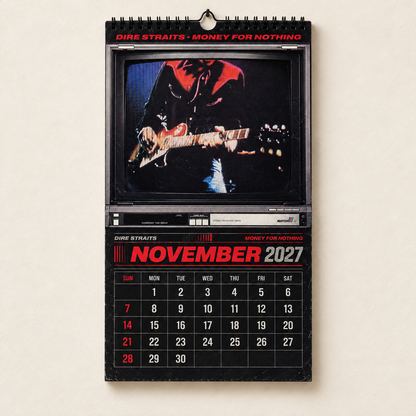 2027 Dire Straits Album Covers Wall Calendar - Spiral Bound Vintage British Rock Collector's Calendar - Unique Christmas Stocking Stuffer & Birthday Gift