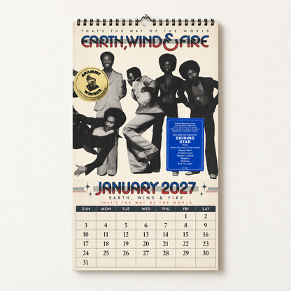 Earth, Wind & Fire 2027 Wall Calendar - Album Cover Collage & Discography Art | Premium Funk Soul Fan Gift & Hanging Decor