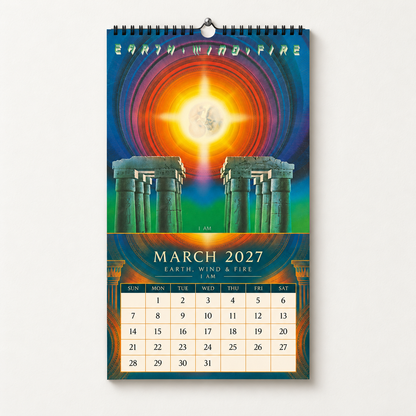 Earth, Wind & Fire 2027 Wall Calendar - Album Cover Collage & Discography Art | Premium Funk Soul Fan Gift & Hanging Decor