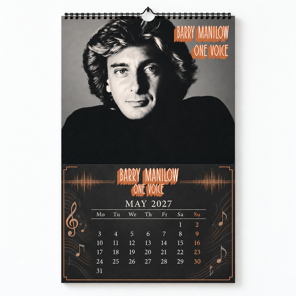 Barry Manilow 2027 Album Covers Wall Calendar - Vintage Photos & Classic Hits