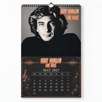 Barry Manilow 2027 Album Covers Wall Calendar - Vintage Photos & Classic Hits