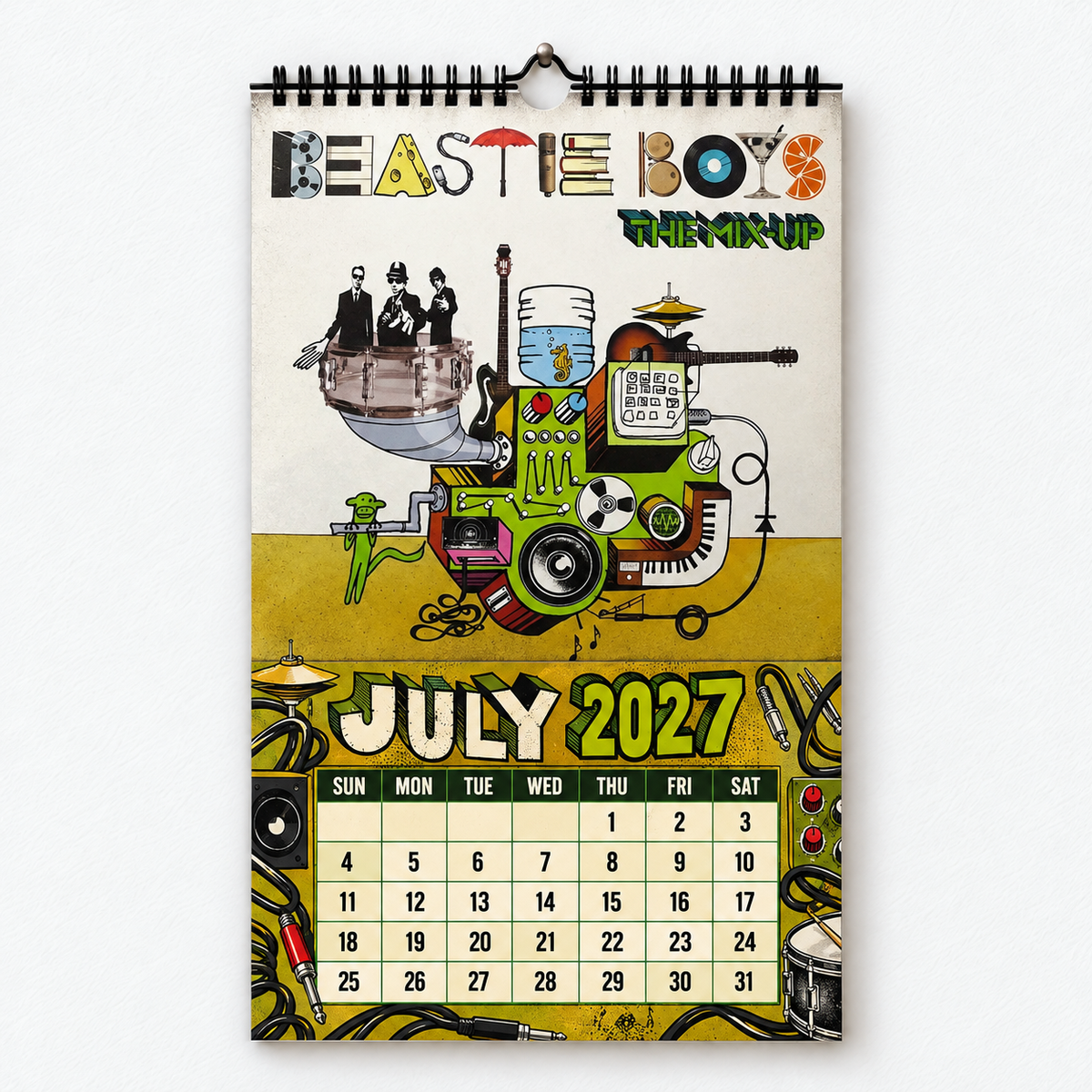 Beastie Boys 2027 Wall Calendar – Vintage Album Cover Collage, A Year of Intergalactic Memories, Retro Hip Hop Music Calendar