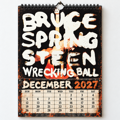 Bruce Springsteen 2027 Album Cover Calendar - Classic Art Wall Planner, Music Keepsake Fan Gift