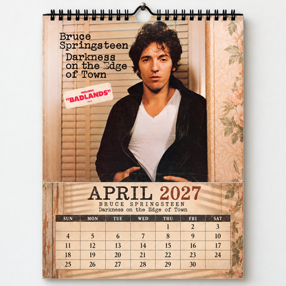 Bruce Springsteen 2027 Album Cover Calendar - Classic Art Wall Planner, Music Keepsake Fan Gift