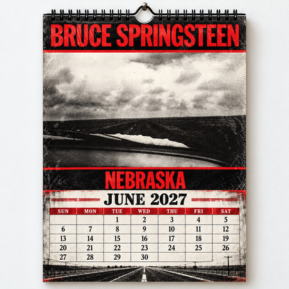 Bruce Springsteen 2027 Album Cover Calendar - Classic Art Wall Planner, Music Keepsake Fan Gift