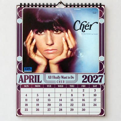 Cher 2027 Album Cover Calendar - Classic Art Wall Planner, Music Keepsake Fan Gift